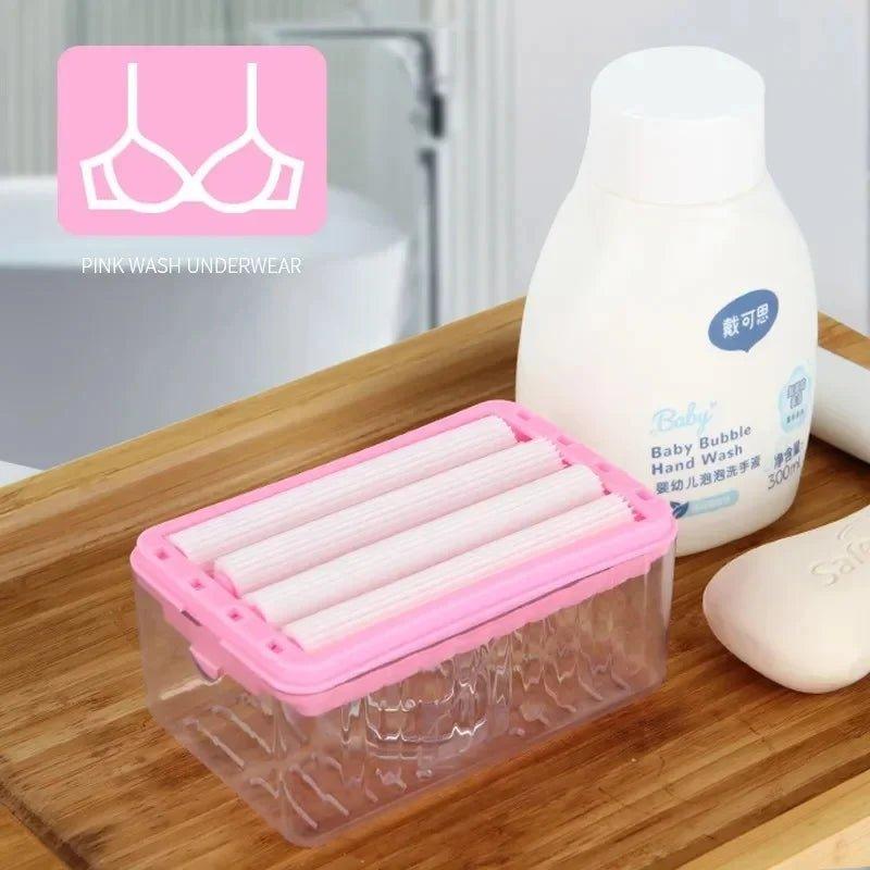 Boîte à savon rose avec égouttoir pour salle de bain ou cuisine