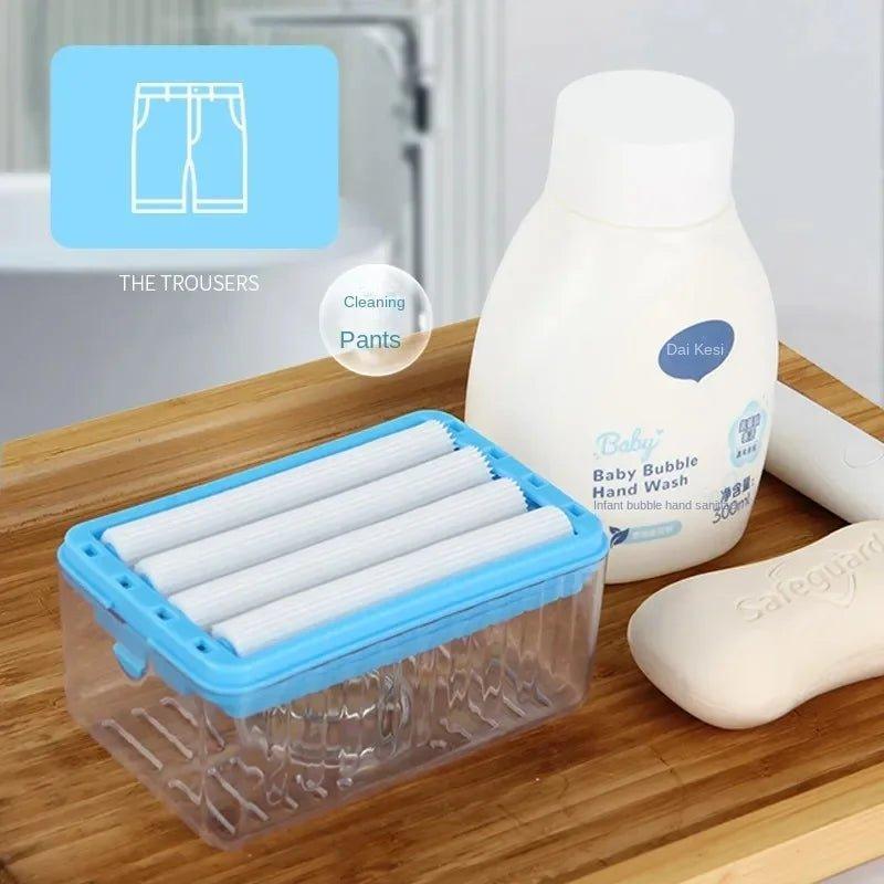 Boîte à savon bleu avec égouttoir pour salle de bain ou cuisine