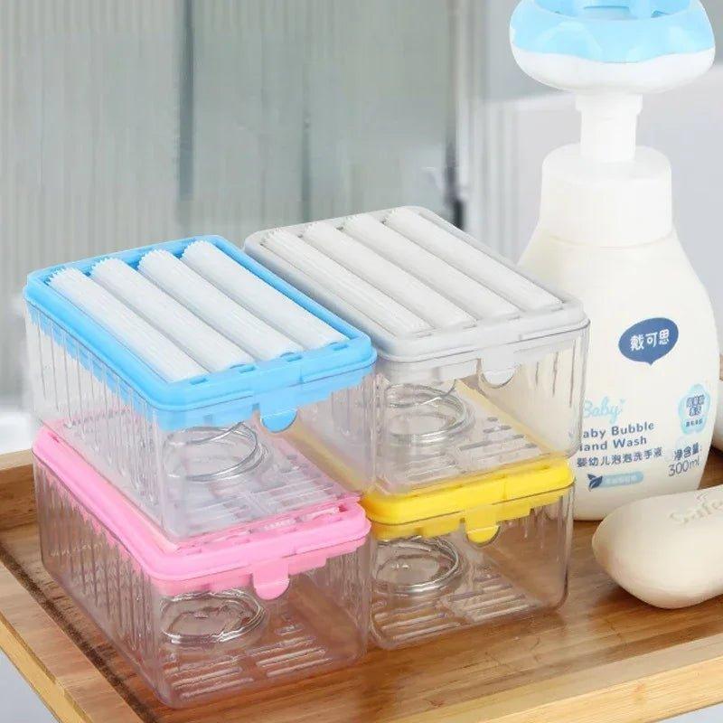 Boîte à savon empilable avec égouttoir pour salle de bain ou cuisine