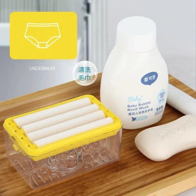 Boîte à savon jaune avec égouttoir pour salle de bain ou cuisine