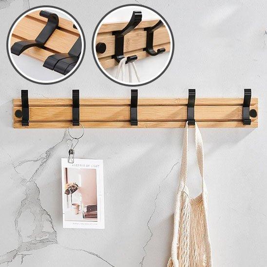 Porte-manteau mural bois | FlexiHook™ - LE SHOP DU RANGEMENT
