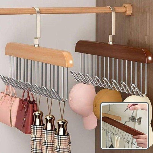 Cintres | Hangers™ en bois clair et marron- LE SHOP DU RANGEMENT 