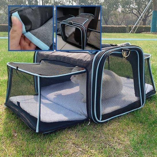 Sac de transport pour chats bleu | KittyCab™ - LE SHOP DU RANGEMENT 