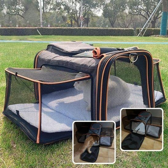 Sac de transport pour chats orange | KittyCab™ - LE SHOP DU RANGEMENT 